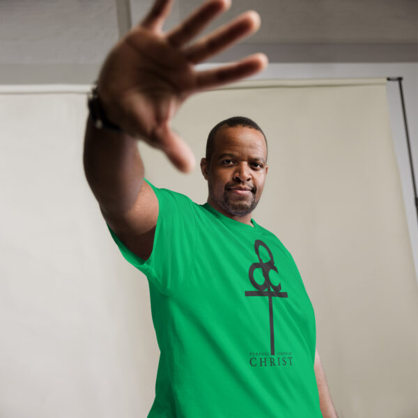 Men's Purpose Through Christ T-shirts & Logo on Right and Left Sleeves - Image 59