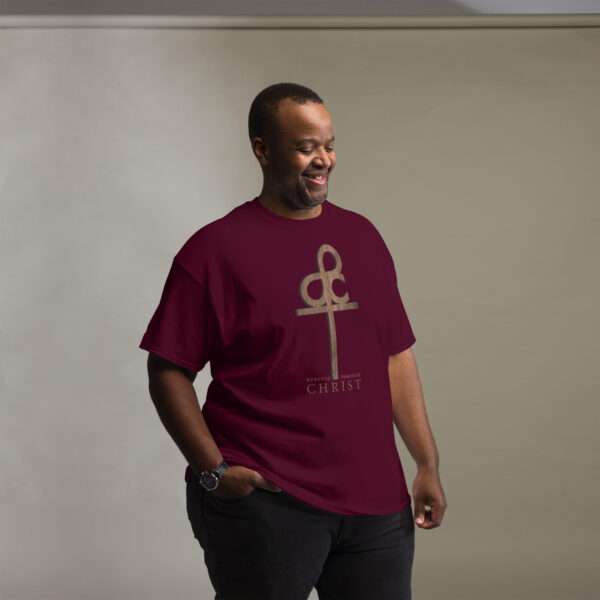 Men’s Purpose Through Christ T-shirt & Outside Logo Tag - Image 9