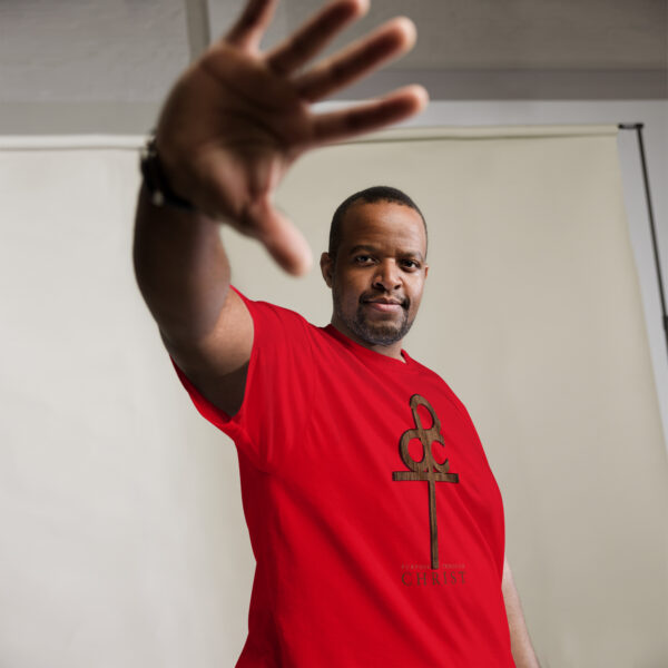 Men’s Purpose Through Christ T-shirt & Outside Logo Tag - Image 15