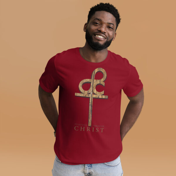 Men’s Purpose Through Christ T-shirt & Outside Logo Tag - Image 17