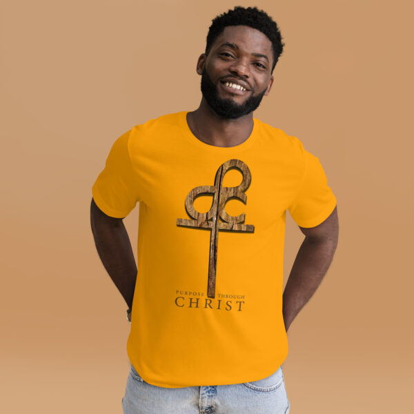 Men’s Purpose Through Christ T-shirt & Outside Logo Tag - Image 80